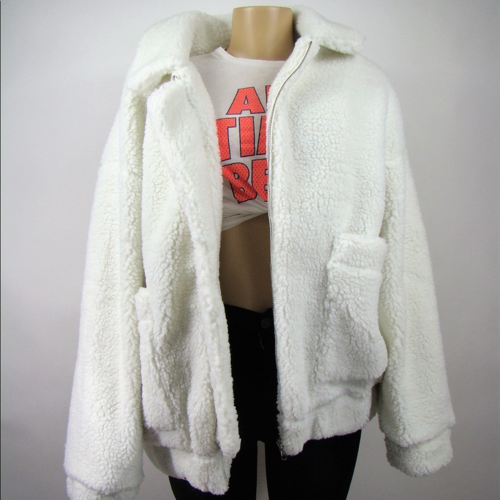 All White Teddy Jacket